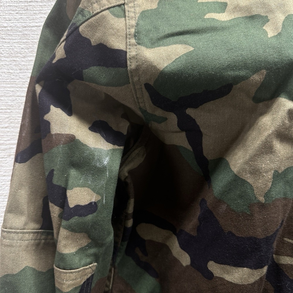 Vintage Men's Military Army Shirt Jacket Shacket S/M Woodland Camo Gorpcore Y2K - Picture 5 of 11